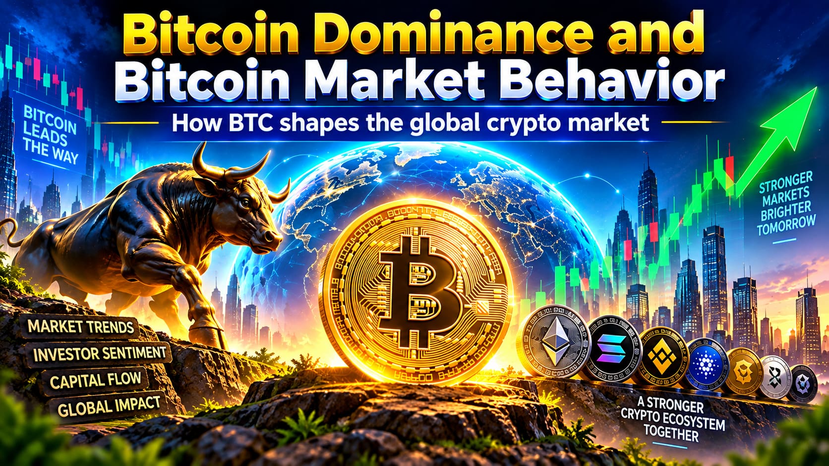 Bitcoin Dominance and Bitcoin Market Behaviour showing how BTC shapes the global crypto market
