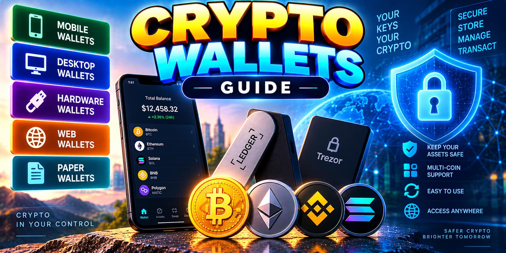Cryptocurrency wallets for secure digital asset storage