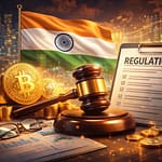 Illustration representing India crypto regulations and digital asset governance