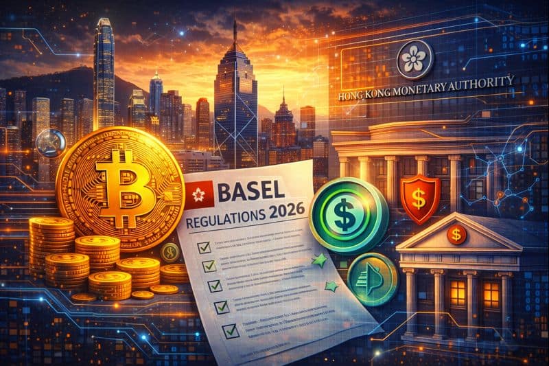 Illustration showing Hong Kong preparing new crypto regulations by 2026