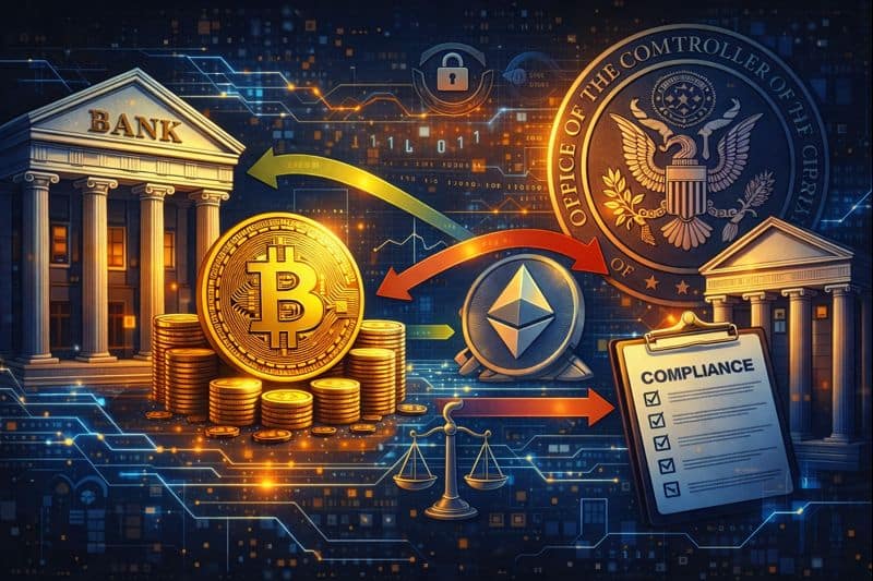 Traditional U.S. banks connecting with digital cryptocurrency transactions