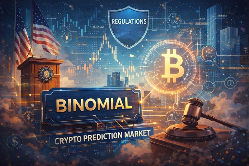 Binomial crypto prediction market trading platform