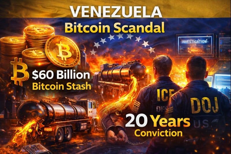 Venezuela crypto scandal exposes $60B Bitcoin stash, 20-year prison risk, and global money laundering shock